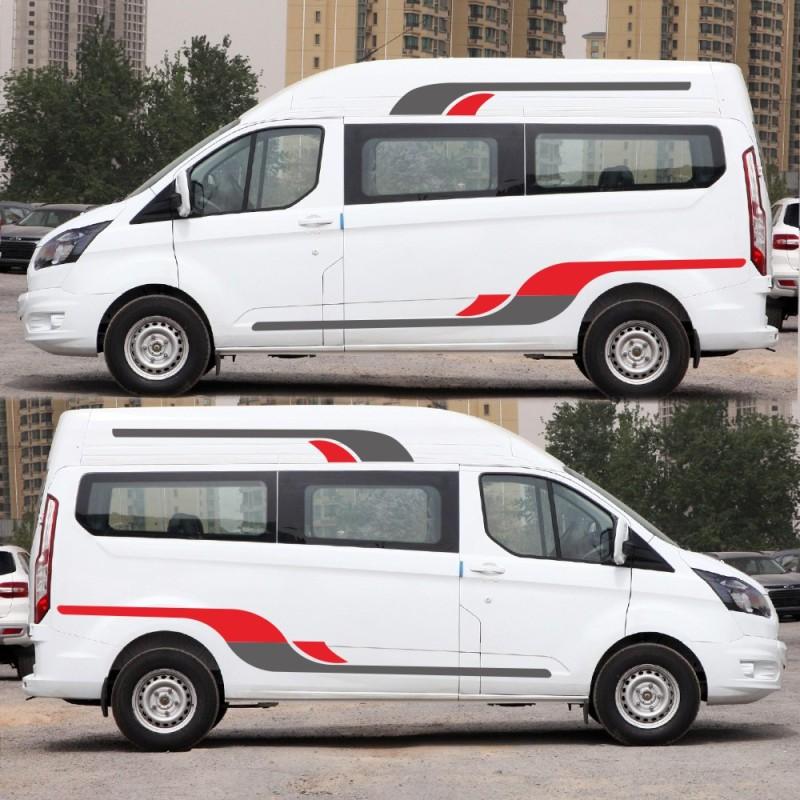 4 Stück Vinyl Grafik Aufkleber Aufkleber für Ford TRANSIT LWB Caravan Trailer Camper Van