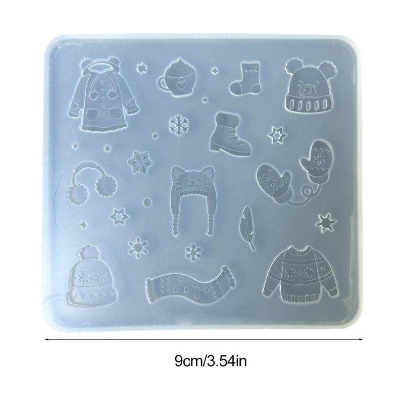 Silicone Dessert Molds Resin Craft Molds Winter Clothes Shape Baking Molds Candy Crafting Molds Silicone Baking Tool