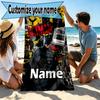 Custom Name Personalized Batman Print Beach Towel, for Trip Camping Beach Party Home Decor, Birthday Gift for Family & Friends