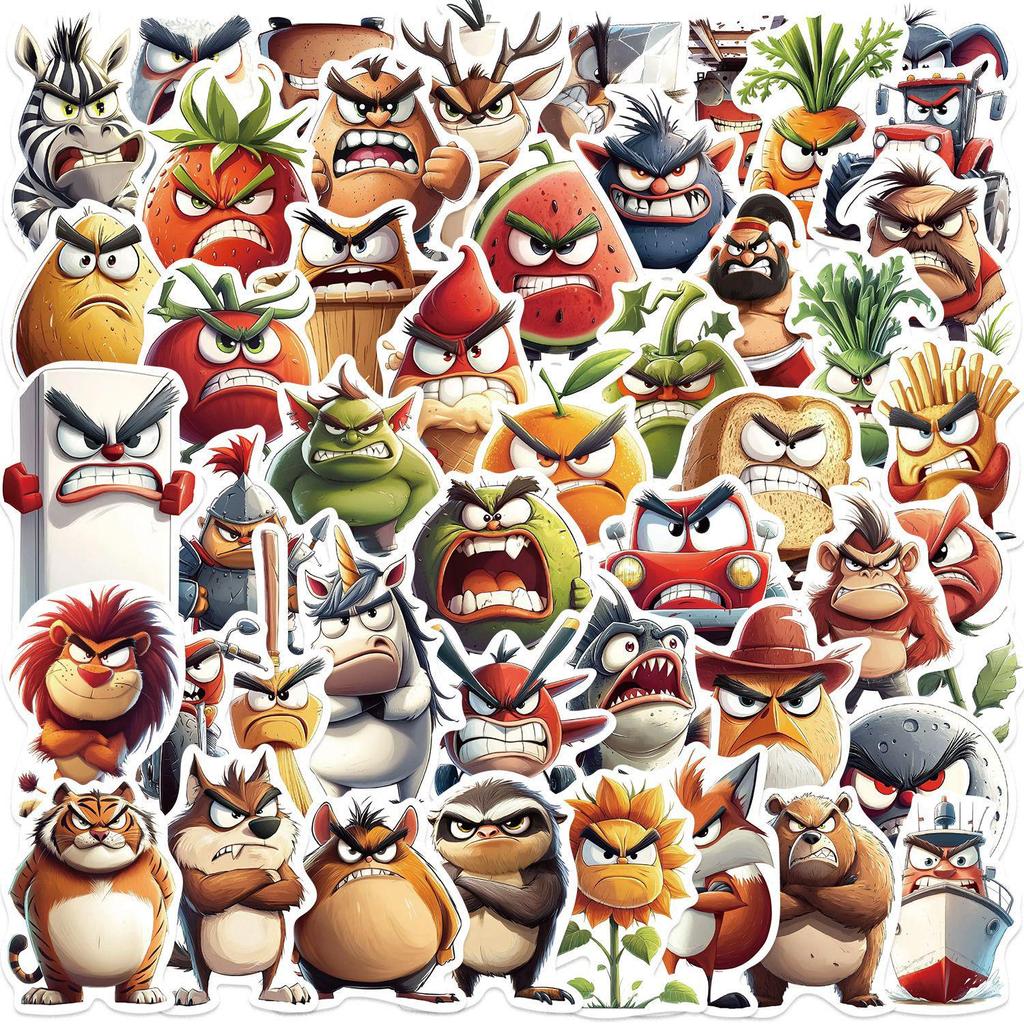 Sada samolepek divoké zvěře: Los, Alpaka, Panda & Lev