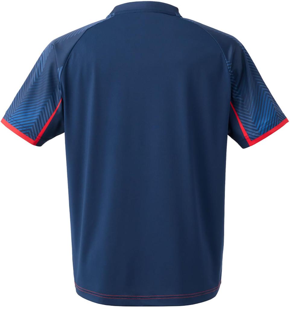 Nittaku Table Tennis Game Rayslash Sizes JTTA Size NW2225 Shirt, Shirt, Unisex, Sweat-wicking, Quick-drying, Stretch, 130cm-2XO, Approved, Navy, S,
