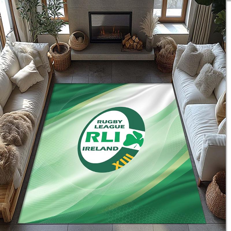 Ireland Rugby Crystal Velvet Carpet Soft Anti?Slip Floor Mat Comfortable Home Living Room Bedroom Decor Rug