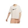 Nike Letter Print Casual Round Neck Short Sleeve Drop Shoulder T-Shirt Women T-Shirt Light-Red Wood-Brown DQ3308-104