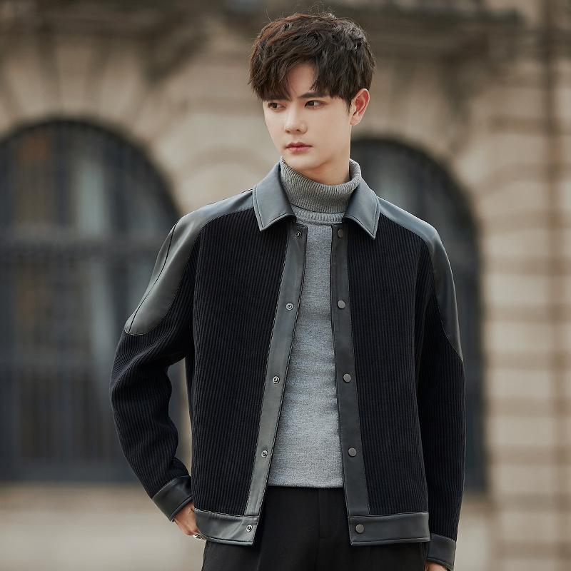 Белая утиная легкая куртка-пуховик мужская осенне-зимняя утолщенная теплая кожаная куртка — фото 2