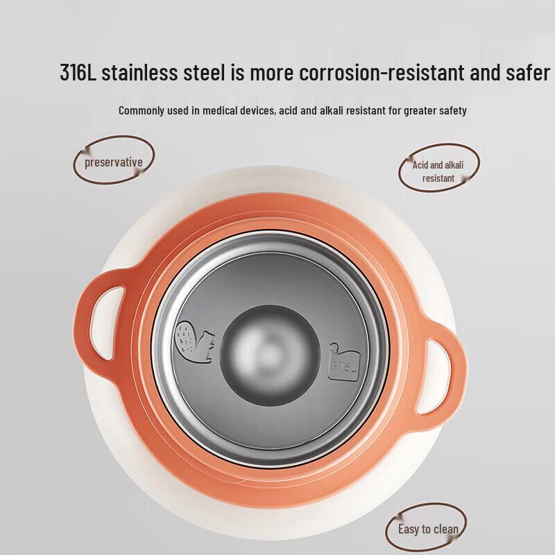 Supor KCV50CK20 Isolierte Trinkflasche mit Strohhalm aus 316L Edelstahl für Kinder