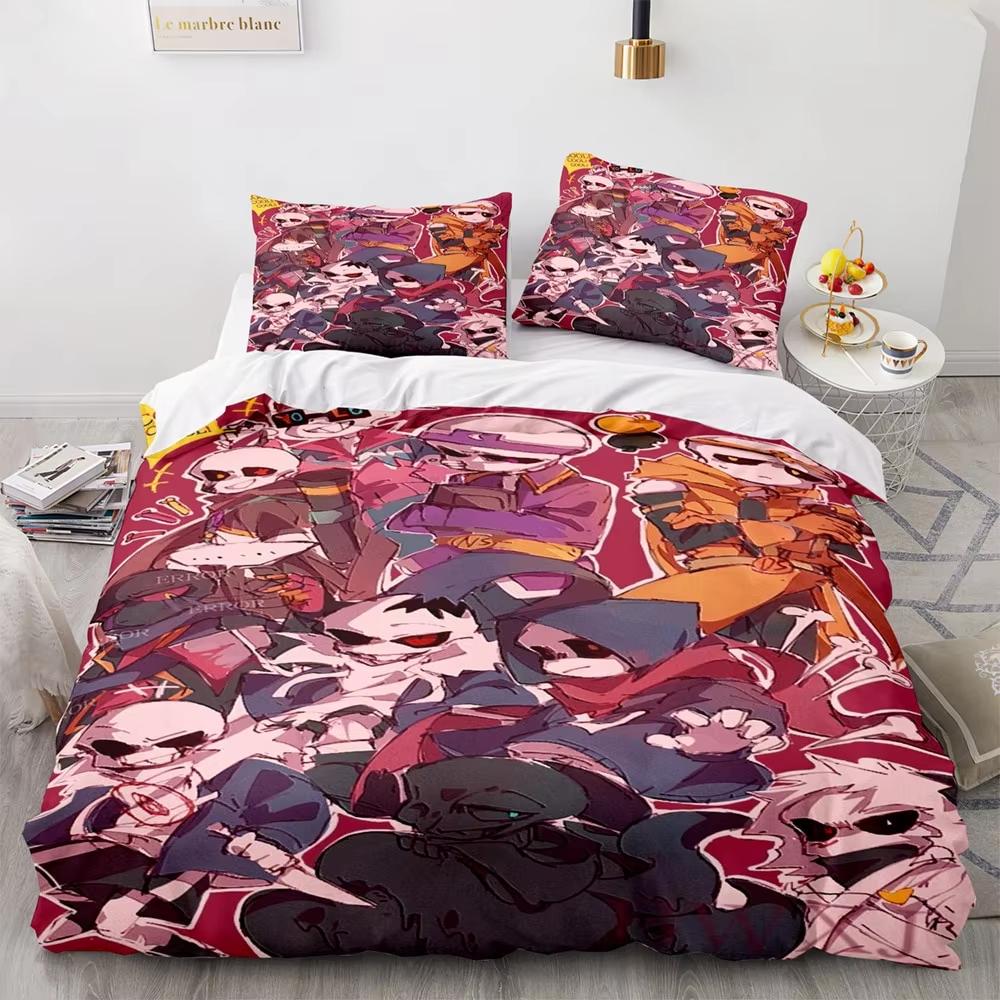 3d Print Game Undertale Frisk Sans Bedding Set Boys Girls Twin Queen Size Duvet Cover Pillowcase Bed Kids Adult Home Textiles