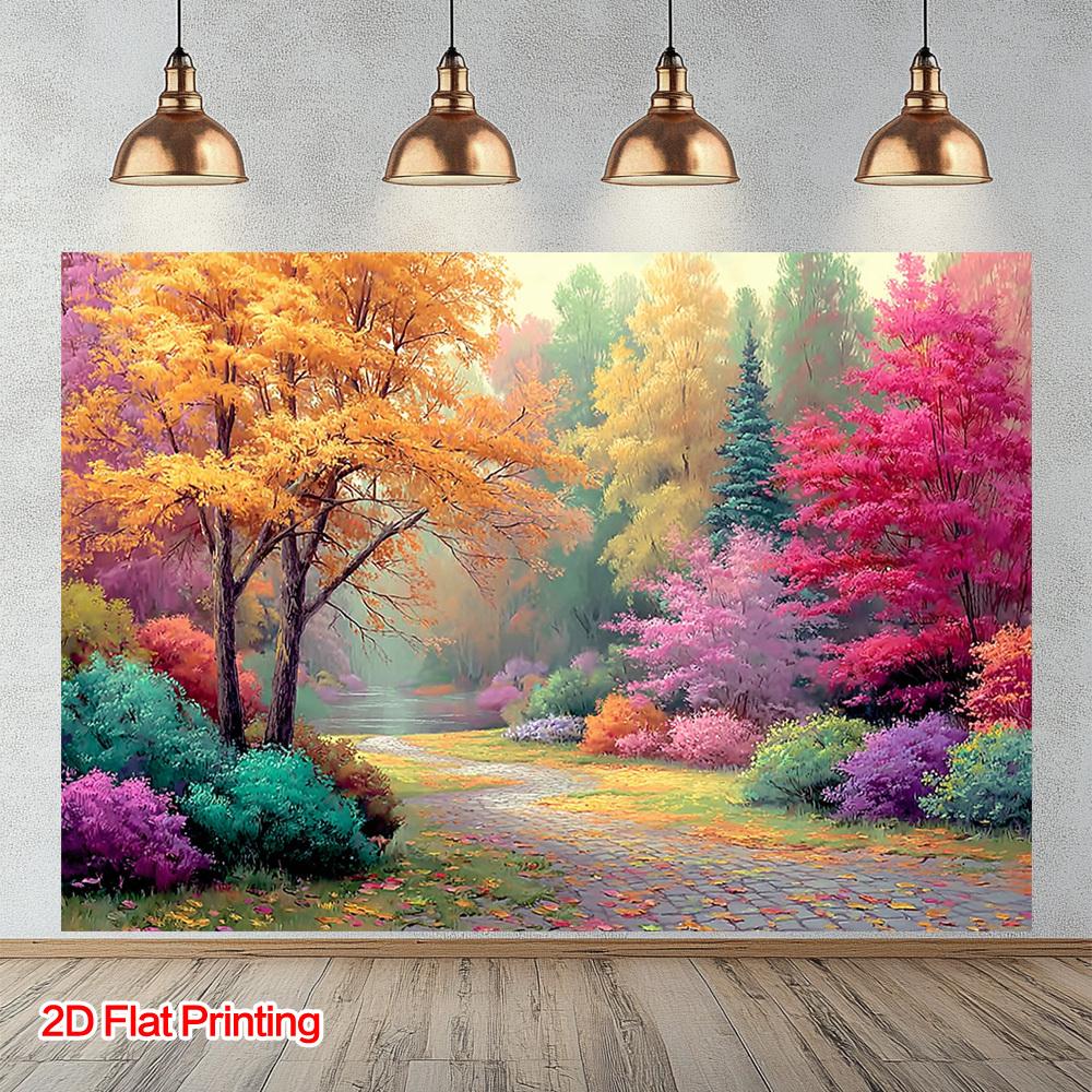 2D Plane, 1 Piece - Autumn Forest Path Scenery | Suitable for Families and Gardens