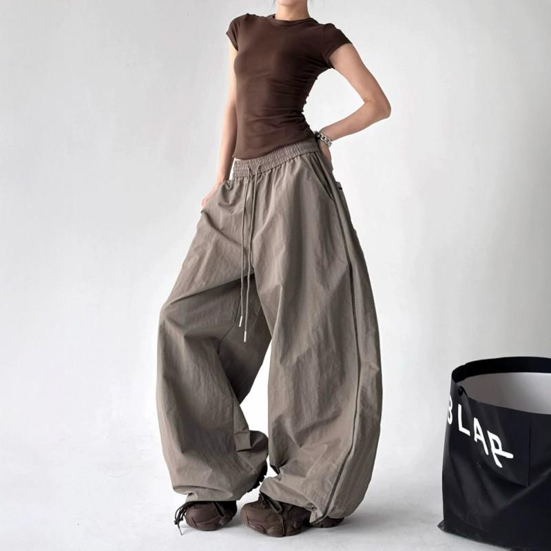 High-Waist Loose Wide-Leg Pants Men Women Quick-Dry Outdoor Trousers 2026 Streetwear