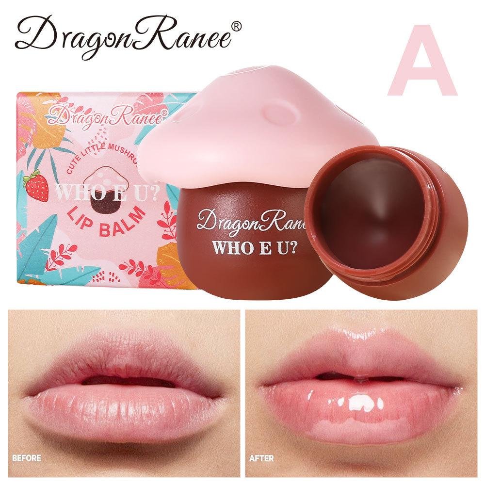 Питательный грибной бальзам для губ для женщин Питательный розовый бальзам для губ Желе для губ Грибной Милый Цветной Фруктовый Бальзам для губ A