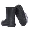 Aote Step-On Rain EVA Mid-Calf Boots 902, Black Cotton-Lined Non-Slip Rubber Shoes for Winter, Car Washing, Fishing, and Labor Protection.