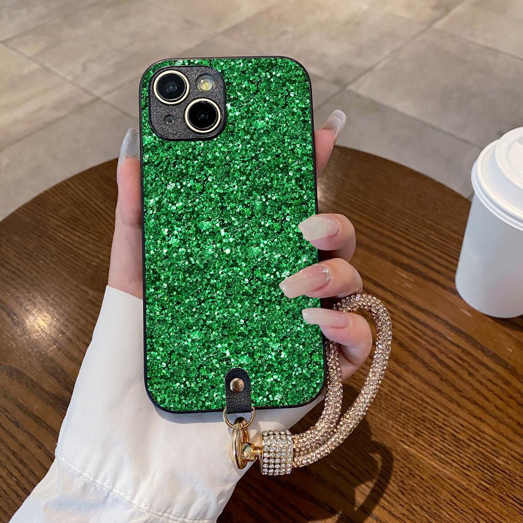Luxury Glitter Faux Diamond Plated Lanyard Shiny Phone Case For iPhone 18 17 16 15 14 13 12 11 Pro Max Plus XR 17Air 17E 16E