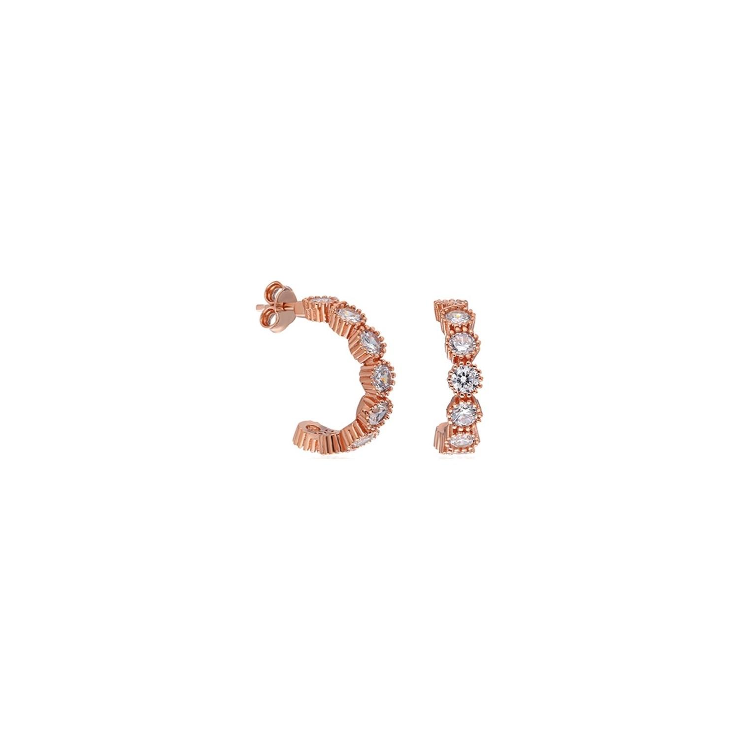 

Серьги из серебра 925 пробы для женщин с полукруглым цирконием