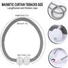Pack of 6 Curtain Tie Backs Magnetic Curtain Holder Rope Curtain Binder Clips Curtain Holder for Home Decoration Office (Grey)
