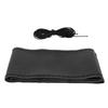 Universal Steering Wheel Cover with Needle Thread Protector for External Diameter of 3738cm(Black Black Thread )