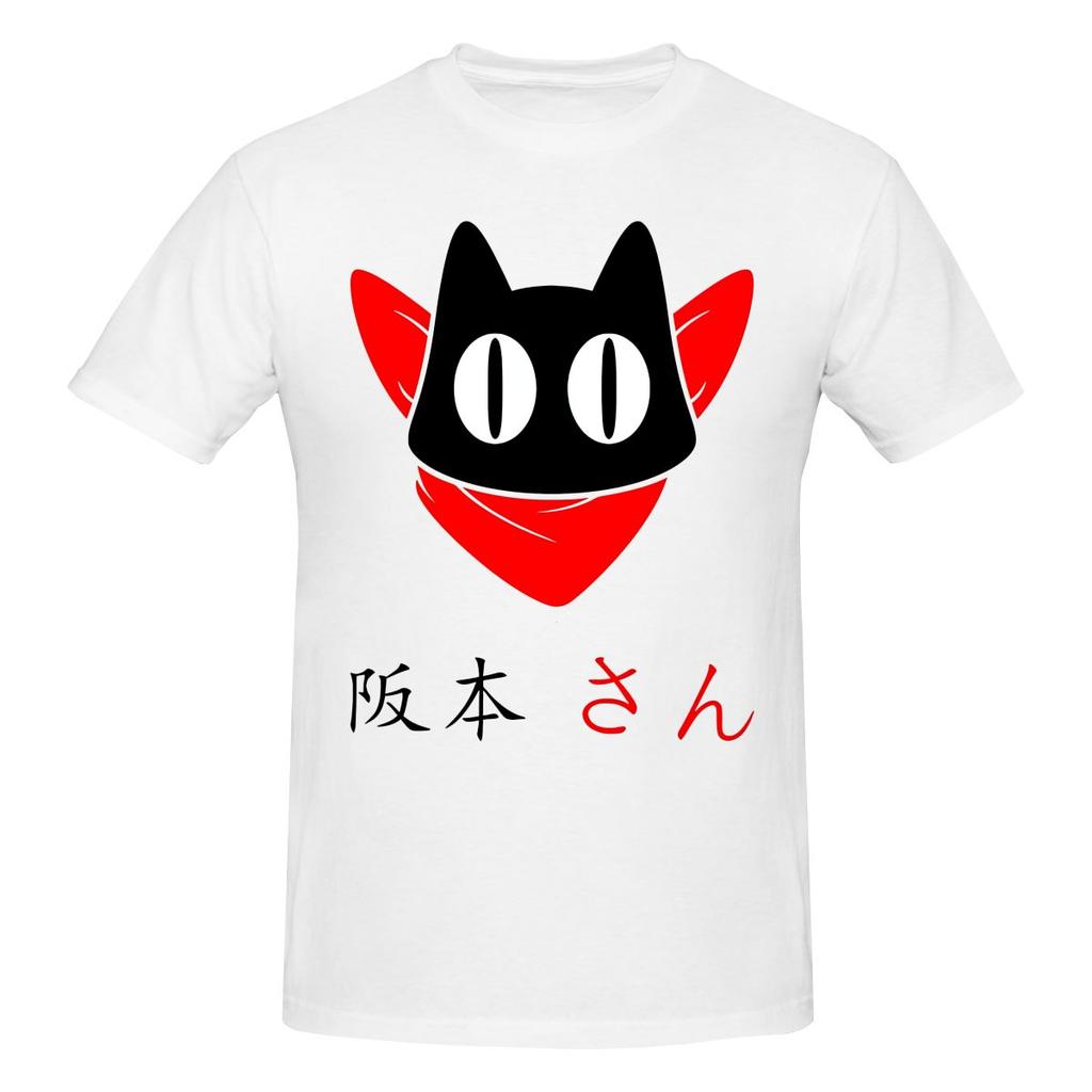 Cartoon Black Cat Bandana Sakamoto T-shirt