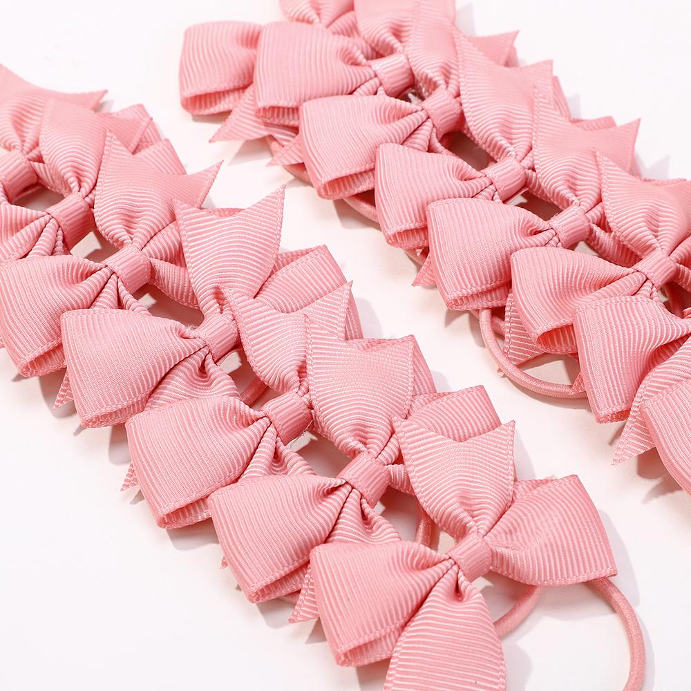 20Pcs/lot Girls Ribbon Hair Bows Rubber Band Kids Lovely Cheer Bowknot Hairband Boutique Children Headband headdress BABY BOWS