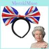 Faixa de Cabelo Union Jack Estilosa Faixa de Cabelo Alice Com Laço Grande Para Homens e Mulheres Jubileu de Platina