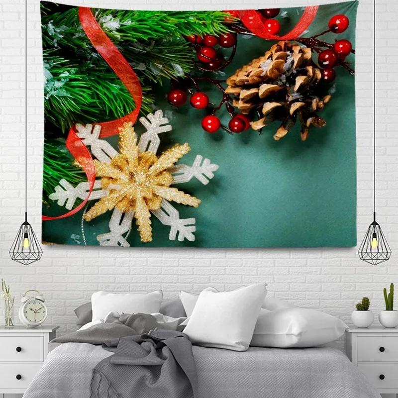 Рождественский гобелен Спальня Гостиная Домашнее рождественское украшение Гобелен 100x75cm — фото 13