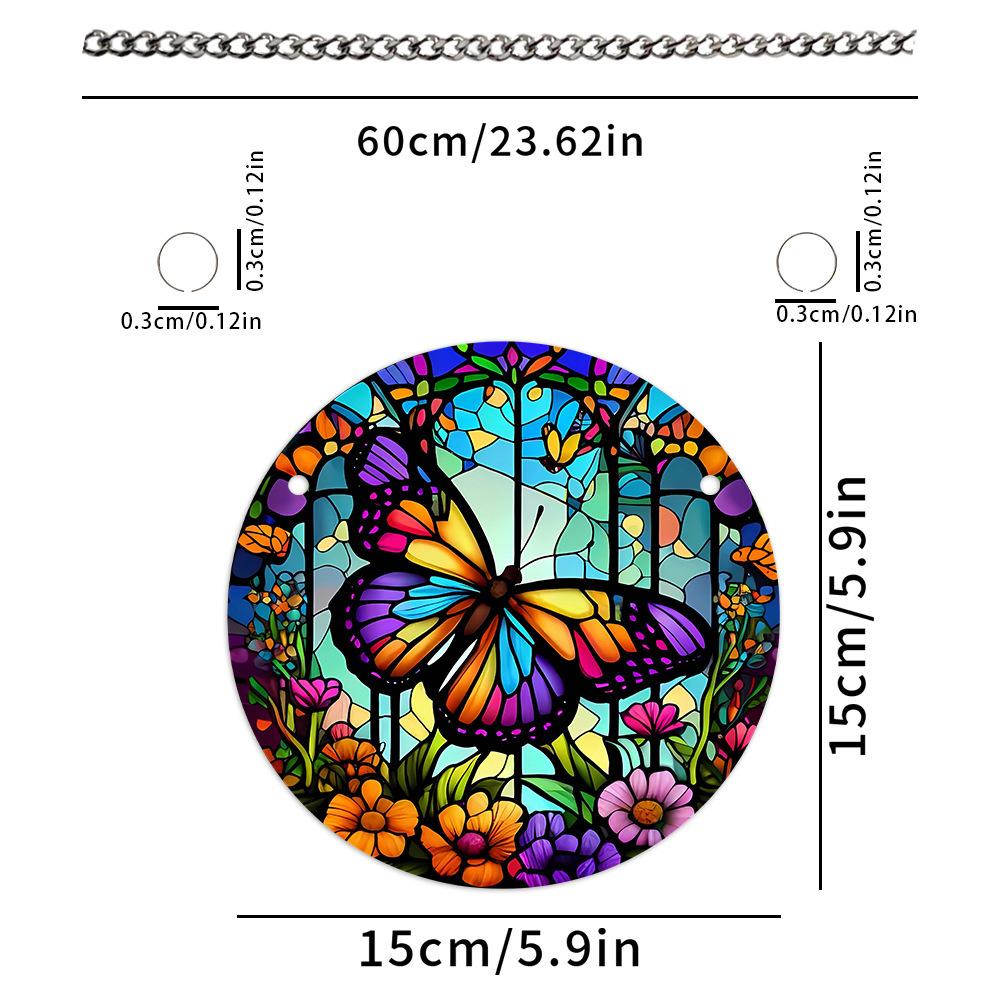 1pc Tree of Life Turtle Butterfly Dragonfly  Acrylic Home Wall Decoration Chain Pendant Pendant