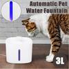 3L Dispenser Feeder Pet Drinking Bowl Automatic Pet Cat Water Fountain USB LED Ultra Quiet Dog Drinking Bowl Drinker