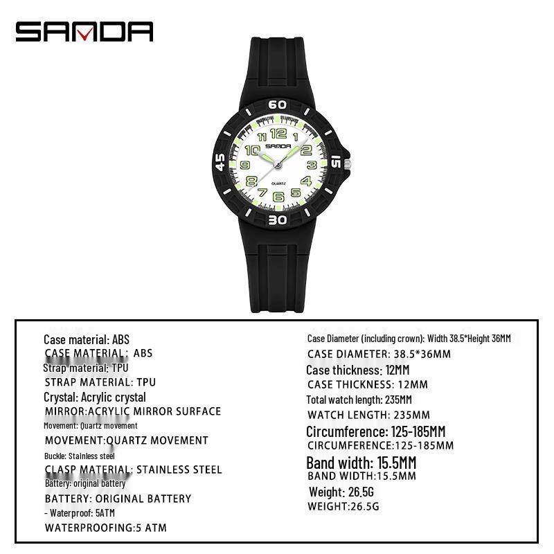 Sanda Unisex Sports Watches: Waterproof, Fluorescent, Energetic Designs for Kids and Lightweight Styles for Students