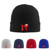 Red geometric symbol sloth design Unisex Women Unisex Knitted Hat Beanie Pullover Cap Winter Thermal Warm Christmas Outdoor Cycling