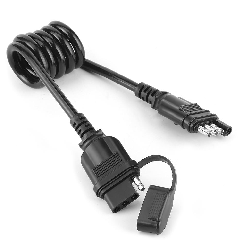 

4-контактный плоский удлинительный жгут 3 фута водонепроницаемая крышка американский стиль гибкий спиральный кабель разъем для прицепов