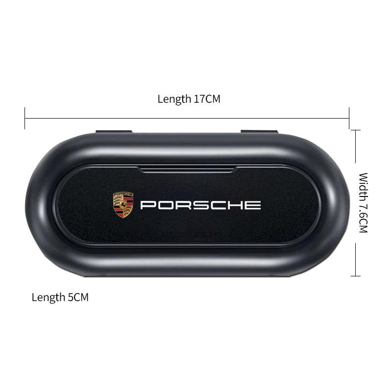 1 stk Bil Solskjerm Brille Oppbevaringsboks Holder Organizer Tilbehør For Porsche Boxster Cayenne Panamera Macan Cayman 911 918 996 917 991