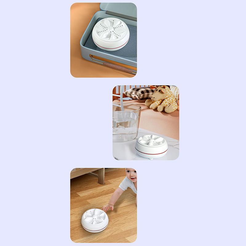 Mini Pralka Wysokiej Mocy Przenośna Mocne Czyszczenie Ultradźwiękowa Turbo Składana Podróżne Pranie