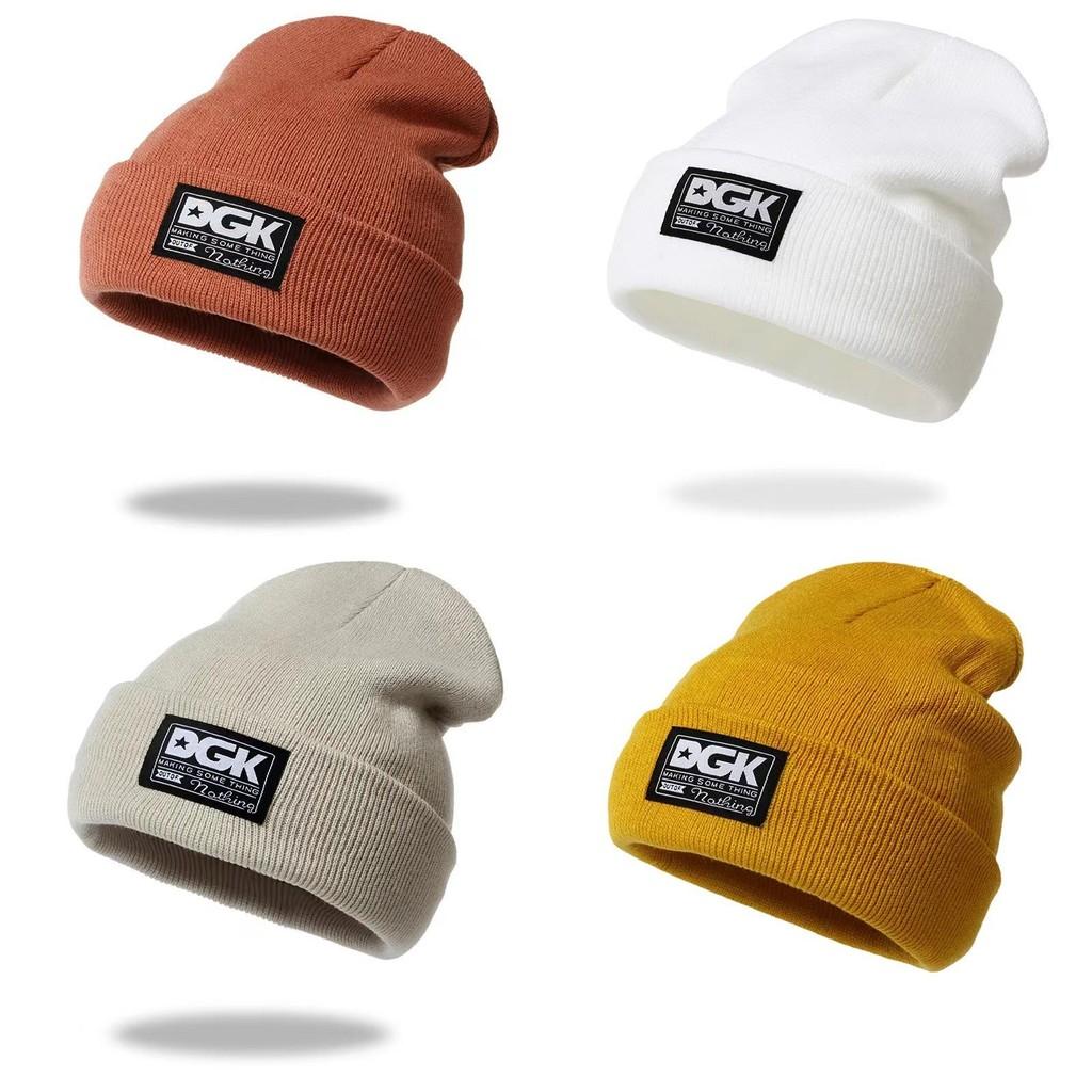 Knitted Hat For Adults With Alphabet Patch Windproof Warm Winter Headgear For Outdoor Skiing