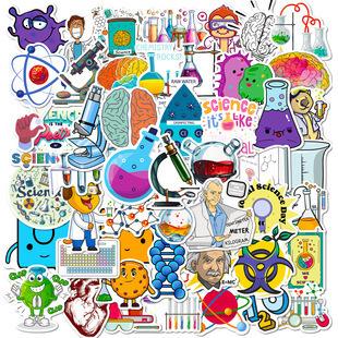 

50-300 Lab Stickers Chemical Equations Personality Cartoons Lab Supplies Stickers Science Stickers