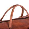 Handmade Weekend Overnight Leather Goat Travel Luggage Brown Duffel
