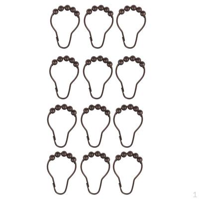 Shower Curtain Rings Closure Structure Three Colors