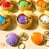 Portachiavi Carini a Forma di Raviolo Set 3D a Forma di Panino Portachiavi Fidget Rigido con Campanellino Colorato Ciondolo per Borsa Regalo per Feste Compleanni