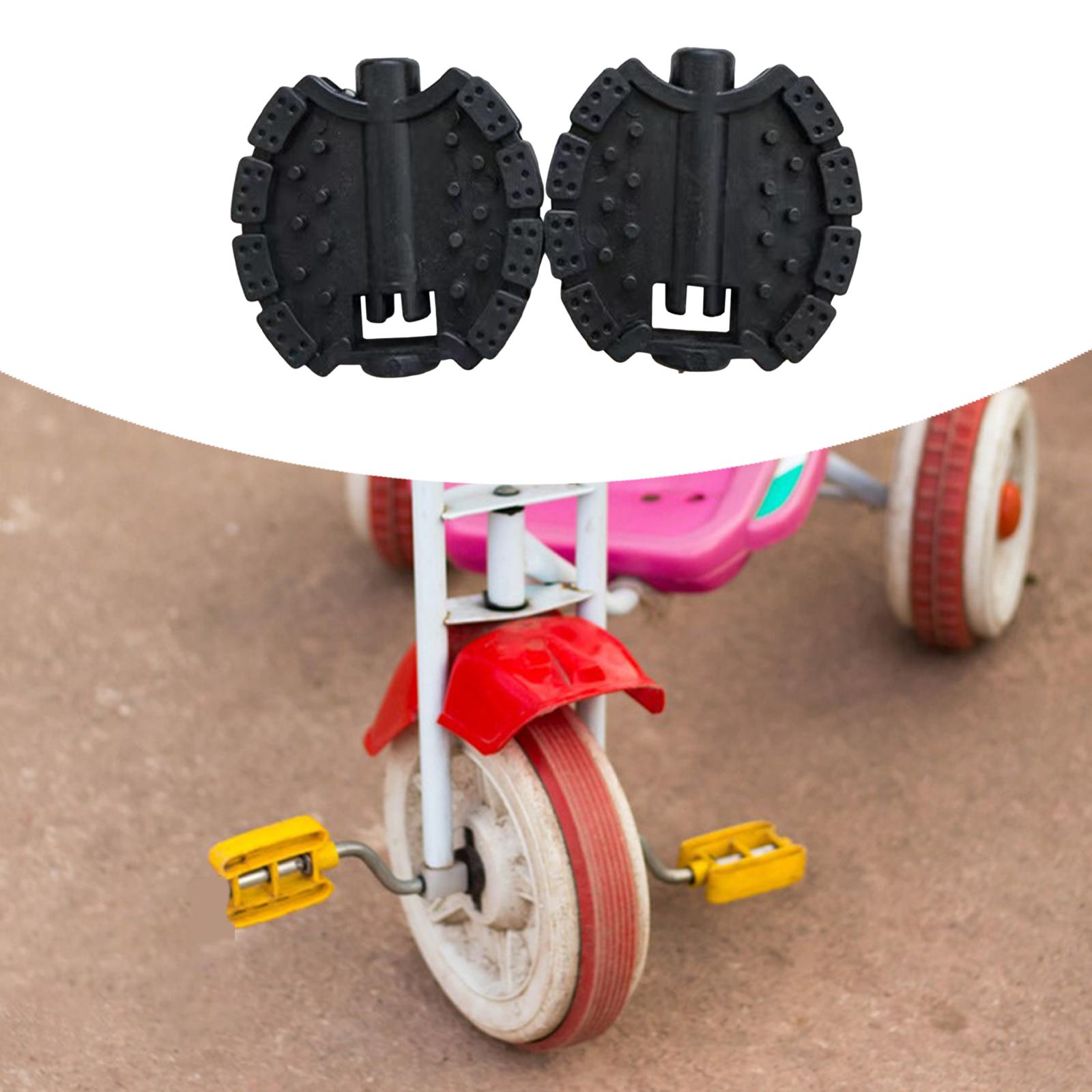 

2 Pieces Kids Tricycle Pedals, Upgraded Parts Boys Girls ,Sturdy Universal Replacement ,Anti Slip Toddler Front Wheel Pedal чорний