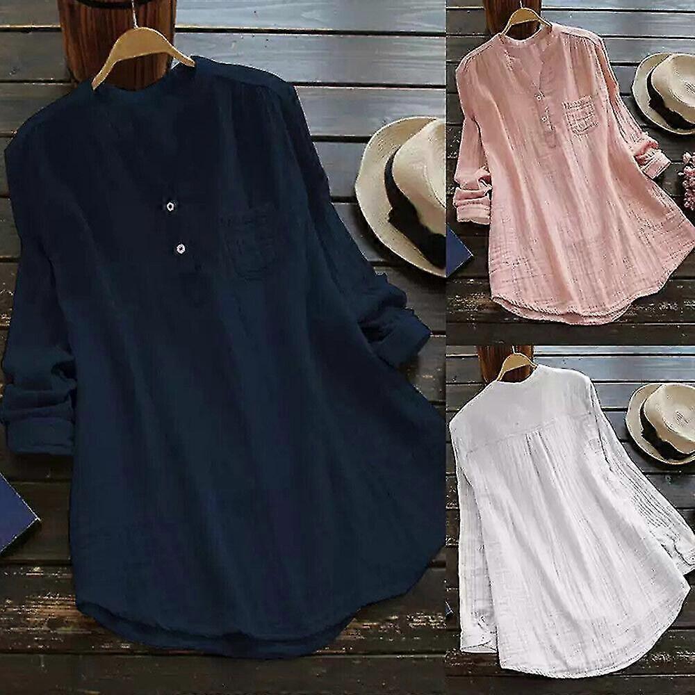 Womens Baggy T-Shirt Tunic Tops Ladies Summer Loose Long Sleeve Blouse Plus - Ri