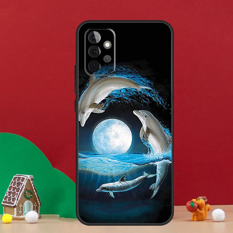 Cute Dolphin Ocean Case For Samsung Galaxy A17 A06 A16 A56 A36 A54 A34 A14 A52 A32 A13 A23 A33 A53 A15 A35 A55