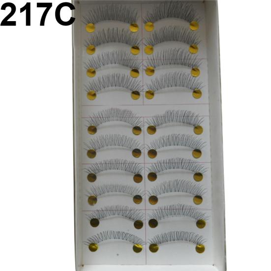 10 Pairs Black Cross Thick Soft Long False Eyelashes Makeup Fake Eye Lashes