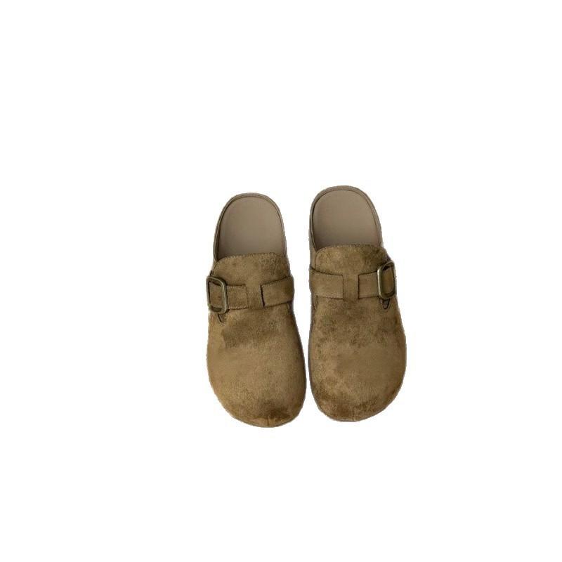 Womens Flat Platform Loafers Fall Casual Round Toe Slip-On Shoes Petite Women Solid Color