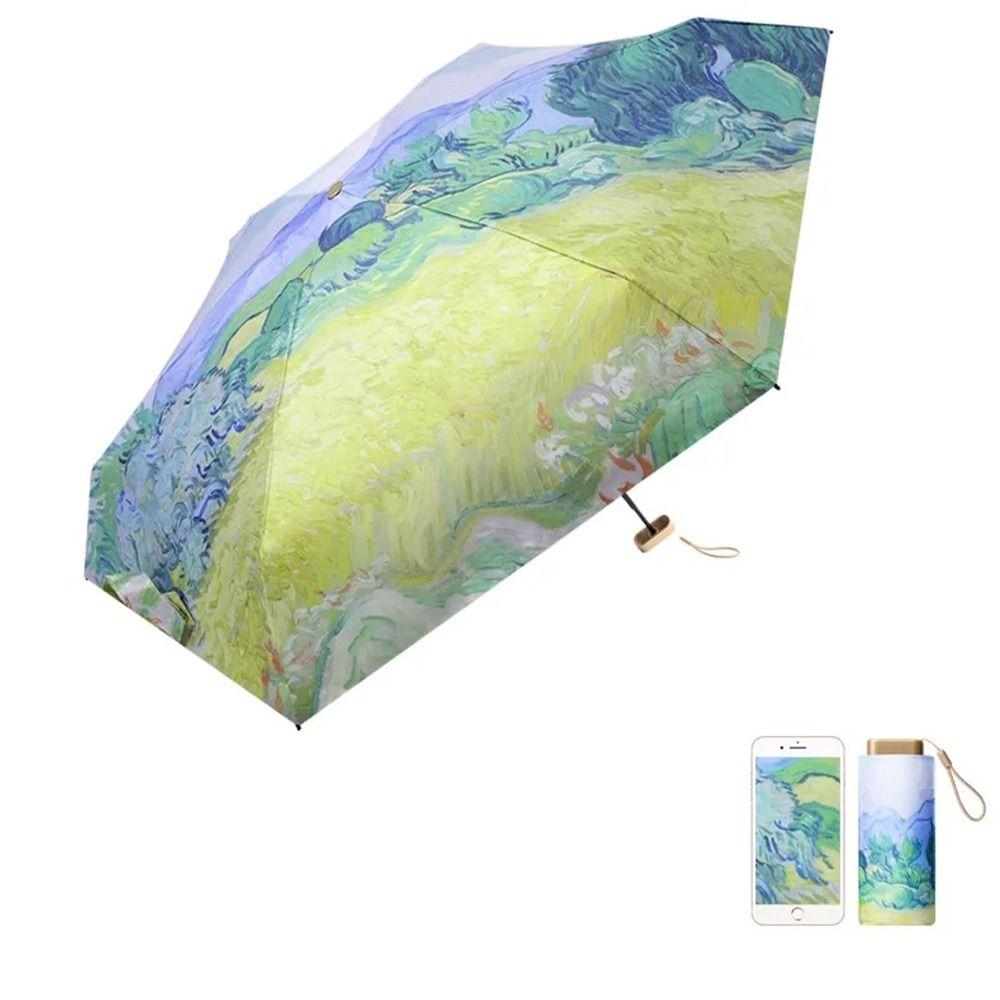 Mini Sun Umbrella Anti UV Pocket Sunshade Umbrella Easily Store 6-Folding Parasol  Travel