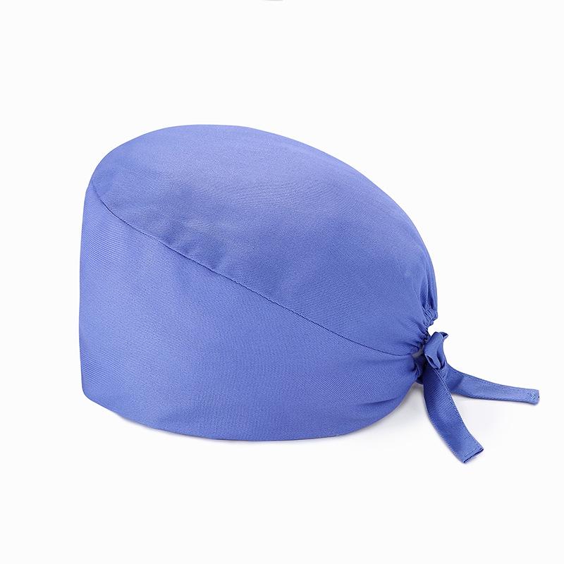 Unisex Women Scrub Nurse Caps Solid Color Adjustable Breathable Beauty Salon Care Cap Surgical Cap Pet Nurse Doctor Working Caps
