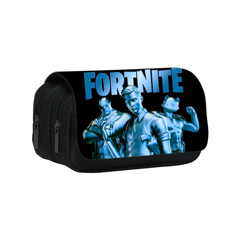 Fortnite Pencil Case Double Layer Kids Storage Bag With Nylon Material For School Supplies