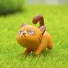 Modish 6pcs Set Kawaii Zakka Cute Unhappy Cat Doll Adorable Mini Cartoon Figures