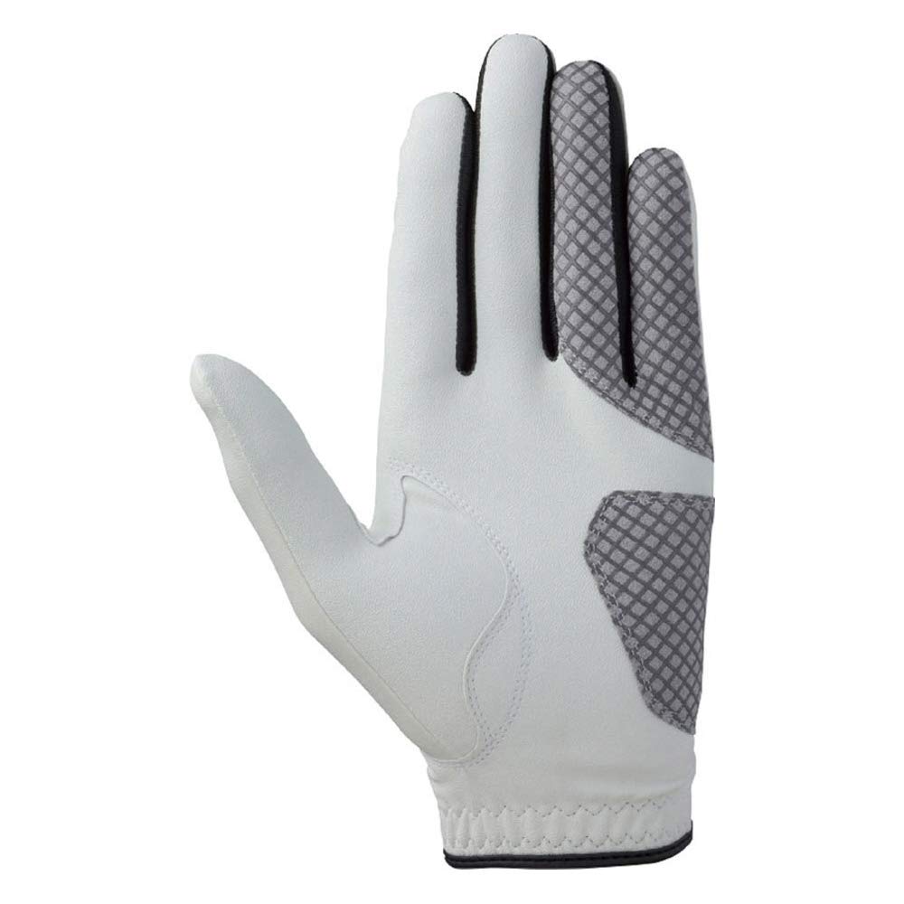 MIZUNO ComfiGrip Golf Left Synthetic Leather with Silicone Print and Synthetic 5MJML602 Gloves, Men's, Hand, Leather, White, 25cm,