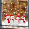 Snowman Window Cling 1/2 Sheets Christmas Cling Cartoon Decorative Glass Clings Sticker Waterproof Static Decal for Winter Holiday Party Decorations