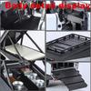 1/32 Tesla Pickup Trailer RV-Modellbausatz, Geländewagenlegierung, Automodell aus Druckgussmetallspielzeug, LKW-Modellsimulation mit Sound und Licht, mit RV