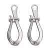 2PCS Marine Boat Link Climbing Buckle 6 Inch Stainless Steel Life Rafts Ship Link Shackle with Quick Release Ring