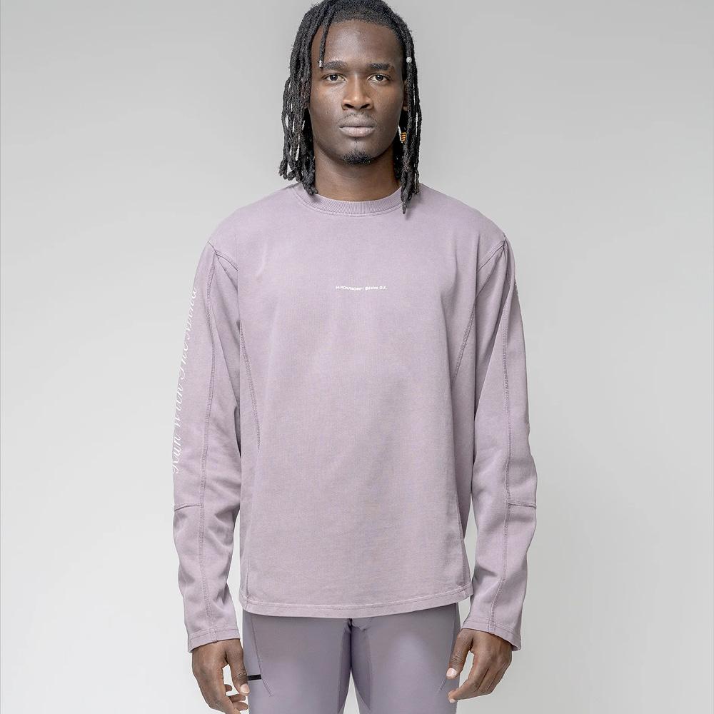 H. Kumori Logo Stride Long Sleeve - Grape Xs