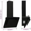 VidaXL Wall-Mounted Hood Extractor Hood Kitchen Hood Extractor with Interior Fan 60 Cm Stainless Steel and Glass 51662