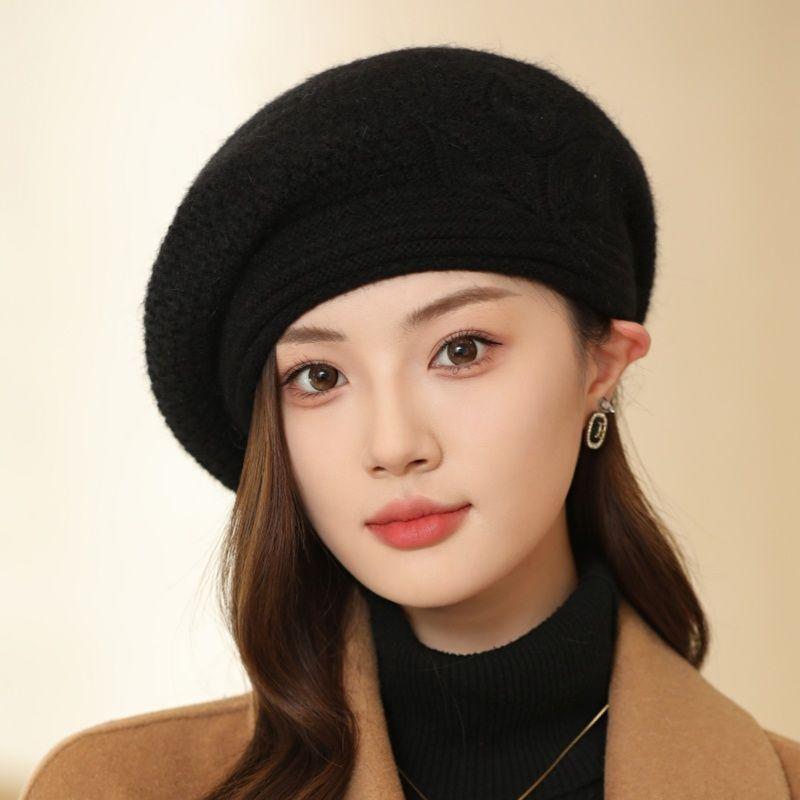 

Мішкуваті шапки-шапочки, жіночі, жіночі, зимові, теплі, в’язані шапки-біні, класичні шапки, вовняні шапочки, фордові, утеплювачі, капелюшки, берети ONE SIZE чорний